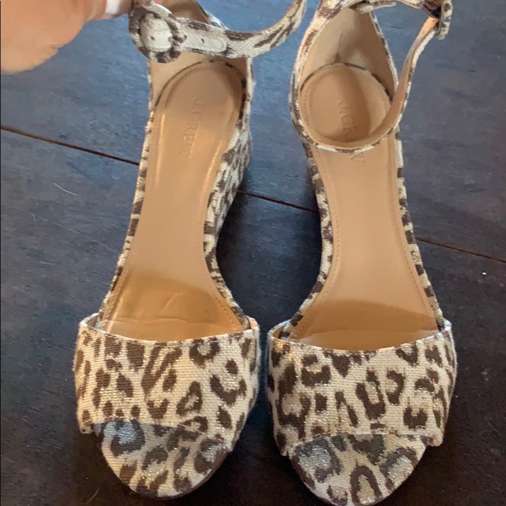 J. Crew Cheetah print sandals